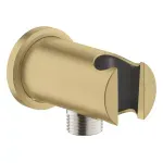 Casa si Gradina - Sanitare - Cazi si cabine de dus - Coloane si seturi de dus - Cot iesire dus Grohe 26658GN0, Rainshower, 1/2'' x 1/2'', suport para, mat, auriu - Infinity.ro