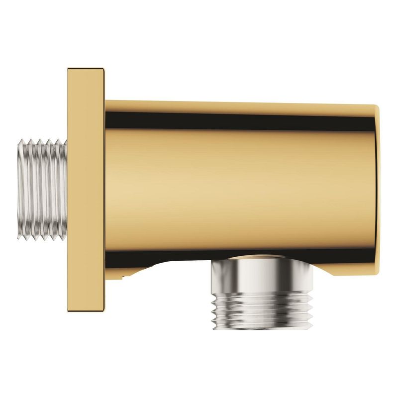 Casa si Gradina - Sanitare - Cazi si cabine de dus - Coloane si seturi de dus - Cot iesire dus Grohe 27076GL0, Rainshower Cube, 1/2'' x 1/2'', lucios, auriu - Infinity.ro