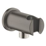 Casa si Gradina - Sanitare - Cazi si cabine de dus - Coloane si seturi de dus - Cot iesire dus Grohe 26658AL0, Rainshower, 1/2'' x 1/2'', suport para, mat, grafit - Infinity.ro