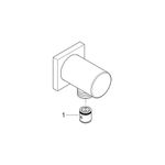 Casa si Gradina - Sanitare - Cazi si cabine de dus - Coloane si seturi de dus - Cot iesire dus Grohe 27076GL0, Rainshower Cube, 1/2'' x 1/2'', lucios, auriu - Infinity.ro