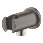 Casa si Gradina - Sanitare - Cazi si cabine de dus - Coloane si seturi de dus - Cot iesire dus Grohe 26658AL0, Rainshower, 1/2'' x 1/2'', suport para, mat, grafit - Infinity.ro