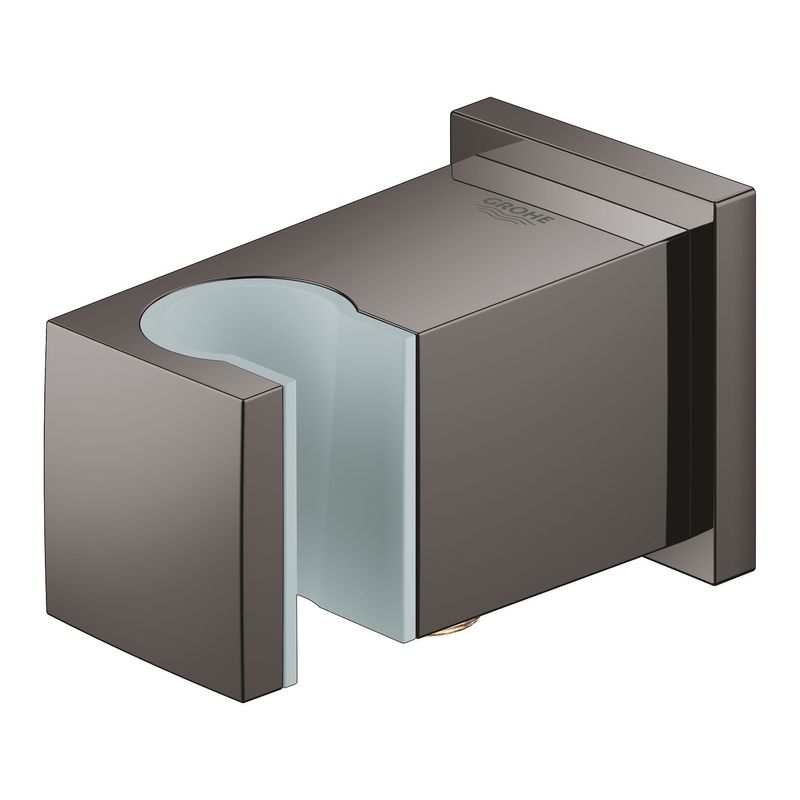 Casa si Gradina - Sanitare - Cazi si cabine de dus - Coloane si seturi de dus - Cot iesire dus Grohe 26370A00, Euphoria Cube, 1/2'' x 1/2'', suport para, lucios, grafit - Infinity.ro
