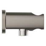 Casa si Gradina - Sanitare - Cazi si cabine de dus - Coloane si seturi de dus - Cot iesire dus Grohe 26658AL0, Rainshower, 1/2'' x 1/2'', suport para, mat, grafit - Infinity.ro