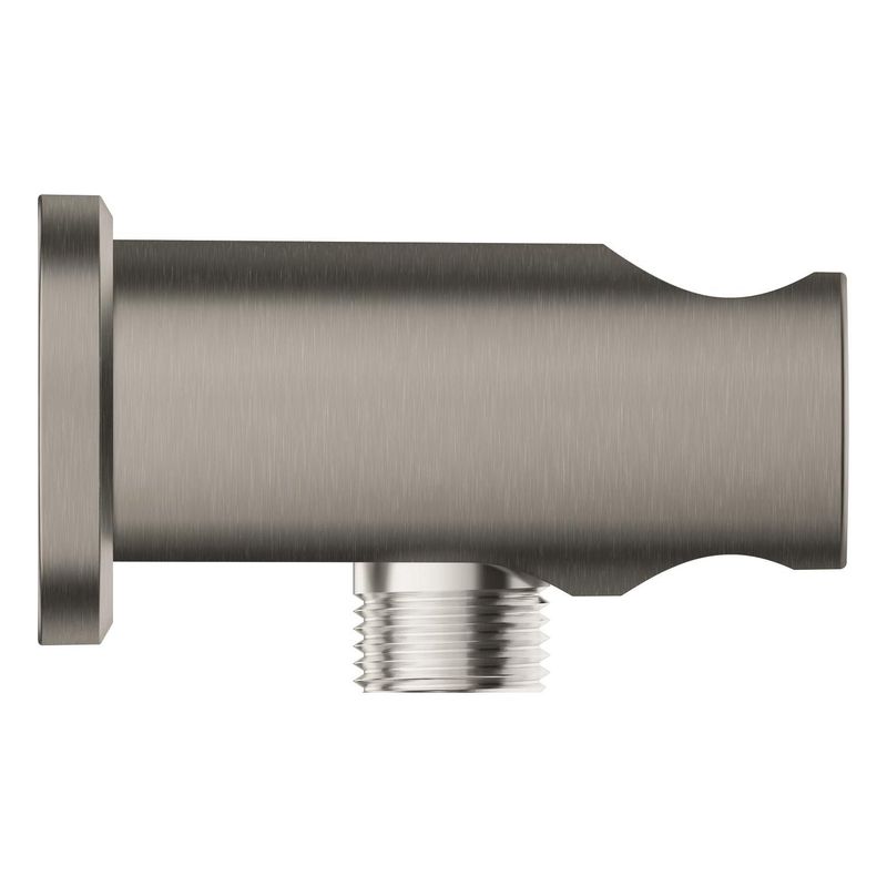 Casa si Gradina - Sanitare - Cazi si cabine de dus - Coloane si seturi de dus - Cot iesire dus Grohe 26658AL0, Rainshower, 1/2'' x 1/2'', suport para, mat, grafit - Infinity.ro