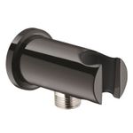 Casa si Gradina - Sanitare - Cazi si cabine de dus - Coloane si seturi de dus - Cot iesire dus Grohe 26658A00, Rainshower, 1/2'' x 1/2'', suport para, lucios, grafit - Infinity.ro