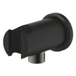 Casa si Gradina - Sanitare - Cazi si cabine de dus - Coloane si seturi de dus - Cot iesire dus Grohe 26658KF0, RainShower, universal, 1/2'' x 1/2'', suport, mat, negru - Infinity.ro