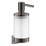 Casa si Gradina - Sanitare - Suporturi si accesorii baie - Dispensere - Set dozator sapun Grohe 41028A00, Selection, include suport 41027A00, fixare ascunsa, montare pe perete, lucios, grafit - Infinity.ro