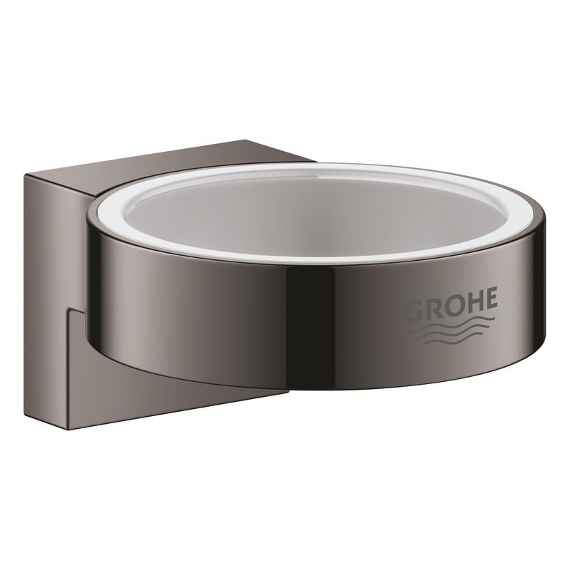 Casa si Gradina - Sanitare - Suporturi si accesorii baie - Dispensere - Set dozator sapun Grohe 41028A00, Selection, include suport 41027A00, fixare ascunsa, montare pe perete, lucios, grafit - Infinity.ro