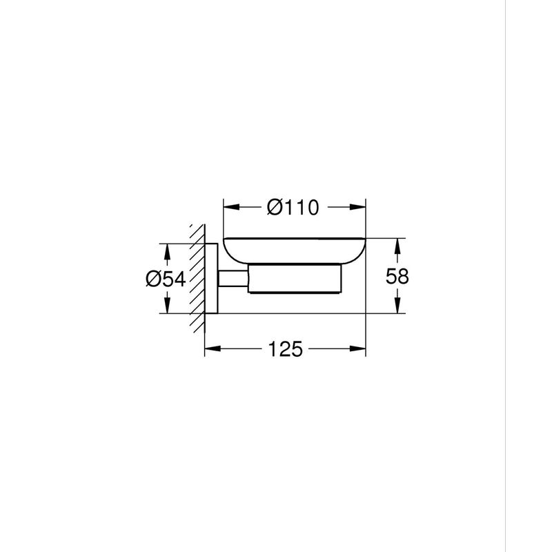 Casa si Gradina - Sanitare - Suporturi si accesorii baie - Dispensere - Suport pahar/dozator Grohe 40369DC1, Essentials, pe perete, metal, mat, otel satinat - Infinity.ro