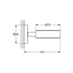 Casa si Gradina - Sanitare - Suporturi si accesorii baie - Dispensere - Suport pahar/dozator Grohe 40369DC1, Essentials, pe perete, metal, mat, otel satinat - Infinity.ro