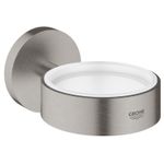 Casa si Gradina - Sanitare - Suporturi si accesorii baie - Dispensere - Suport pahar/dozator Grohe 40369DC1, Essentials, pe perete, metal, mat, otel satinat - Infinity.ro