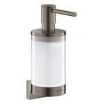 Casa si Gradina - Sanitare - Suporturi si accesorii baie - Dispensere - Set dozator sapun Grohe 41028AL0, Selection, include suport 41027AL0, fixare ascunsa, montare pe perete, mat, grafit - Infinity.ro