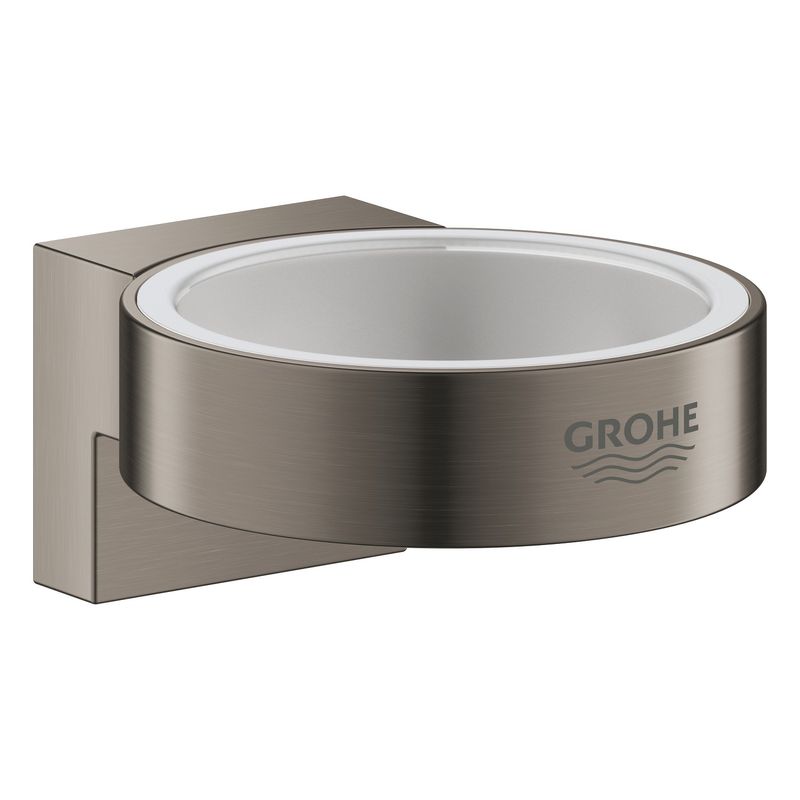 Casa si Gradina - Sanitare - Suporturi si accesorii baie - Dispensere - Set dozator sapun Grohe 41028AL0, Selection, include suport 41027AL0, fixare ascunsa, montare pe perete, mat, grafit - Infinity.ro