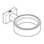 Casa si Gradina - Sanitare - Suporturi si accesorii baie - Dispensere - Suport pahar/dozator Grohe 40508DC1, Essentials Cube, pe perete, metal, mat, otel satinat - Infinity.ro