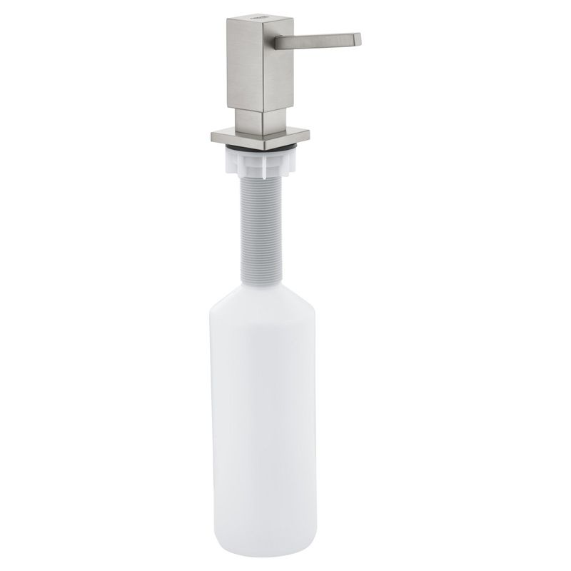 Casa si Gradina - Sanitare - Suporturi si accesorii baie - Dispensere - Dozator sapun bucatarie Grohe 40649DC0, Cube, incastrat, 500 ml, mat, otel satinat - Infinity.ro