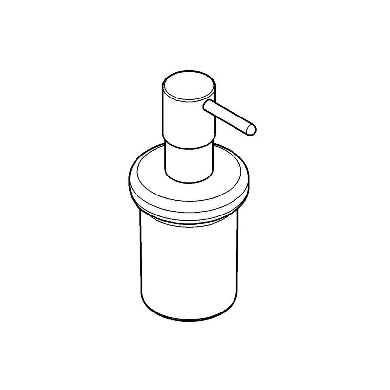 Casa si Gradina - Sanitare - Suporturi si accesorii baie - Dispensere - Dozator sapun Grohe 40394DC1, Essentials, pe suport, 160 ml, sticla/metal, mat, otel satinat - Infinity.ro