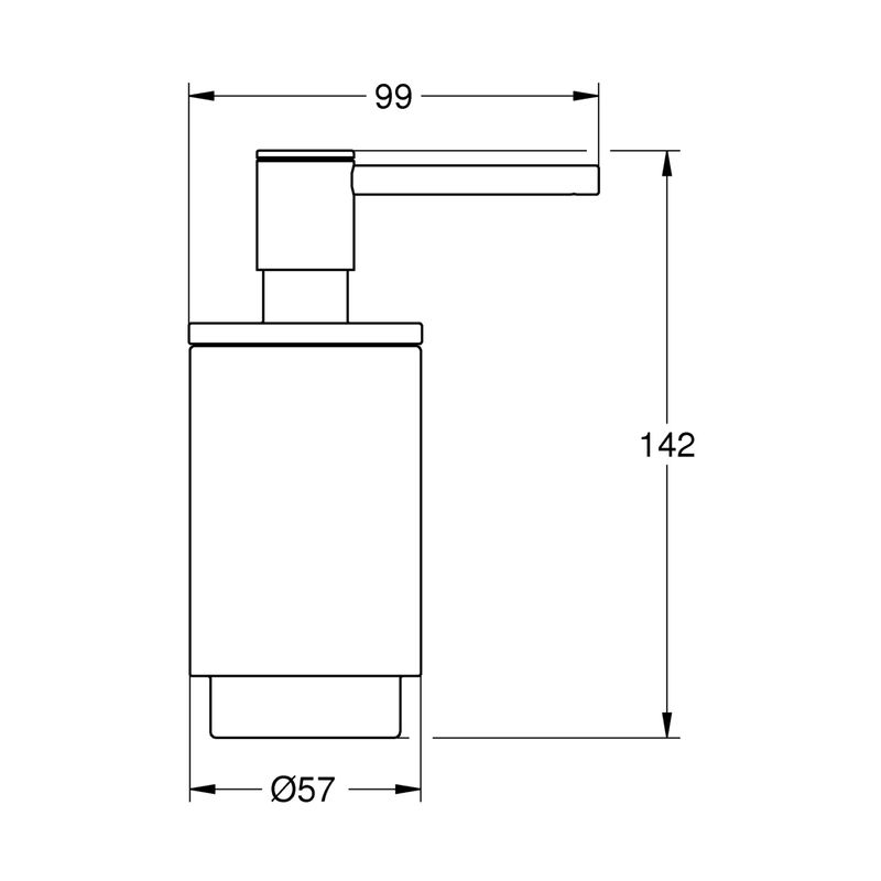 Casa si Gradina - Sanitare - Suporturi si accesorii baie - Dispensere - Dozator sapun Grohe 41028DL0, Selection, pe suport, 130 mm, sticla/metal, mat, cupru - Infinity.ro
