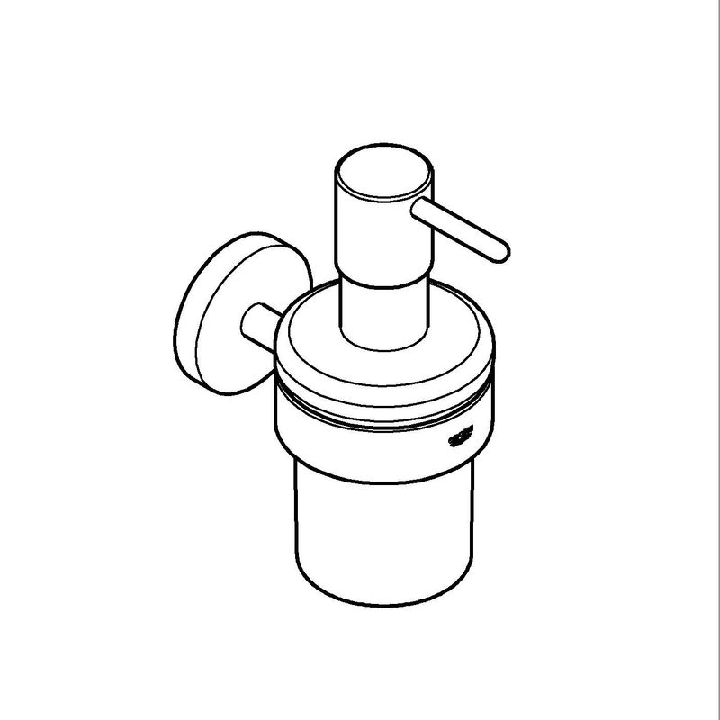Casa si Gradina - Sanitare - Suporturi si accesorii baie - Dispensere - Dozator sapun Grohe 41195AL0, Start, aparent, 160 ml, metal/sticla, mat, grafit - Infinity.ro