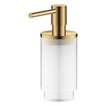 Casa si Gradina - Sanitare - Suporturi si accesorii baie - Dispensere - Dozator sapun lichid Grohe 41028GL0, Selection, 130 ml, sticla/metal, lucios, auriu - Infinity.ro