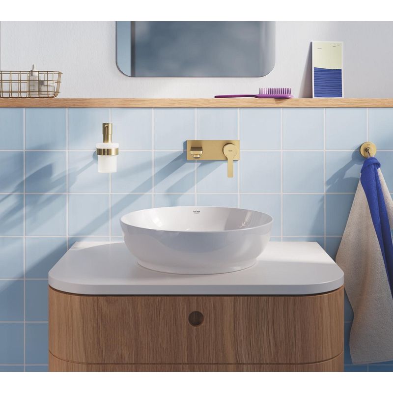 Casa si Gradina - Sanitare - Suporturi si accesorii baie - Dispensere - Dozator sapun Grohe 41195GN0, Start, aparent, 160 ml, metal/sticla, mat, auriu - Infinity.ro