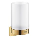 Casa si Gradina - Sanitare - Suporturi si accesorii baie - Dispensere - Suport Grohe 41027GL0, Selection, pe perete, pentru pahar/dozator, metal, lucios, auriu - Infinity.ro
