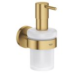 Casa si Gradina - Sanitare - Suporturi si accesorii baie - Dispensere - Dozator sapun Grohe 41195GN0, Start, aparent, 160 ml, metal/sticla, mat, auriu - Infinity.ro