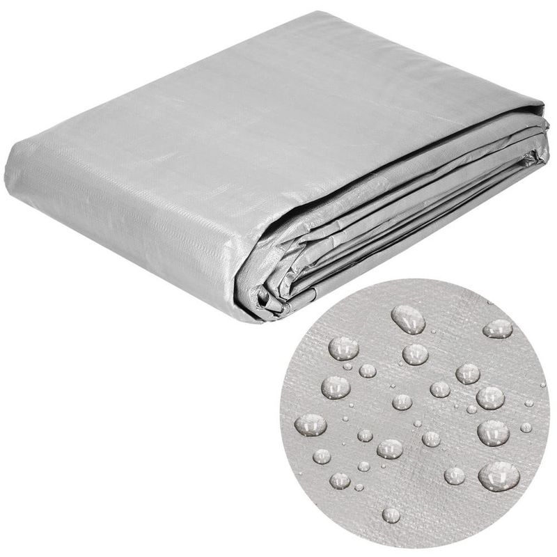 Casa si Gradina - Gradina si terasa - Mobilier exterior - Accesorii pentru gradina - Prelata din polietilena impermeabila laminata, 270g/m2, 6x8m, gri - Infinity.ro