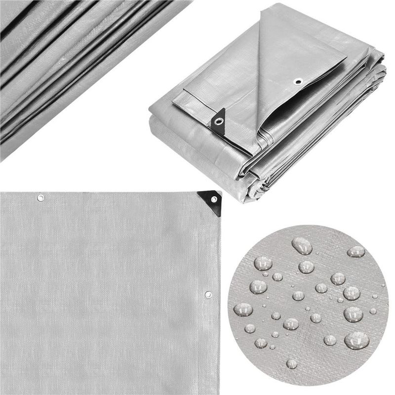 Casa si Gradina - Gradina si terasa - Mobilier exterior - Accesorii pentru gradina - Prelata din polietilena impermeabila laminata, 210g/m2, 2x4m, gri - Infinity.ro