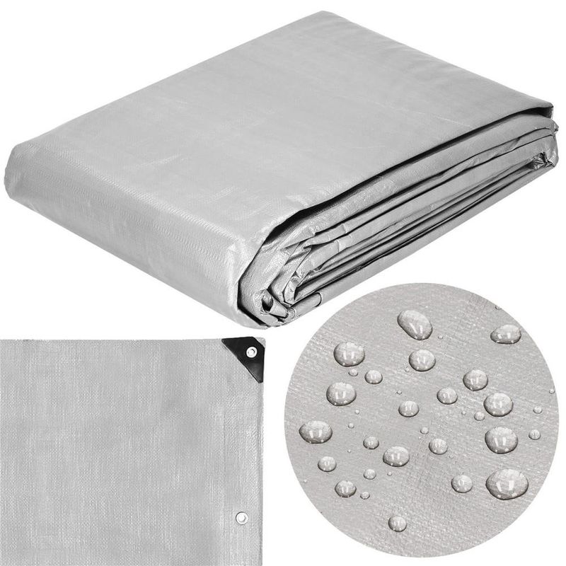 Casa si Gradina - Gradina si terasa - Mobilier exterior - Accesorii pentru gradina - Prelata din polietilena impermeabila laminata, 270g/m2, 6x8m, gri - Infinity.ro