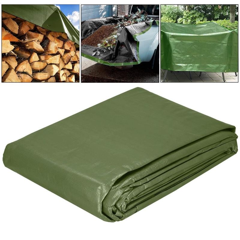 Casa si Gradina - Gradina si terasa - Mobilier exterior - Accesorii pentru gradina - Prelata din polietilena impermeabila laminata, 100g/m2, 4x5 m, verde - Infinity.ro