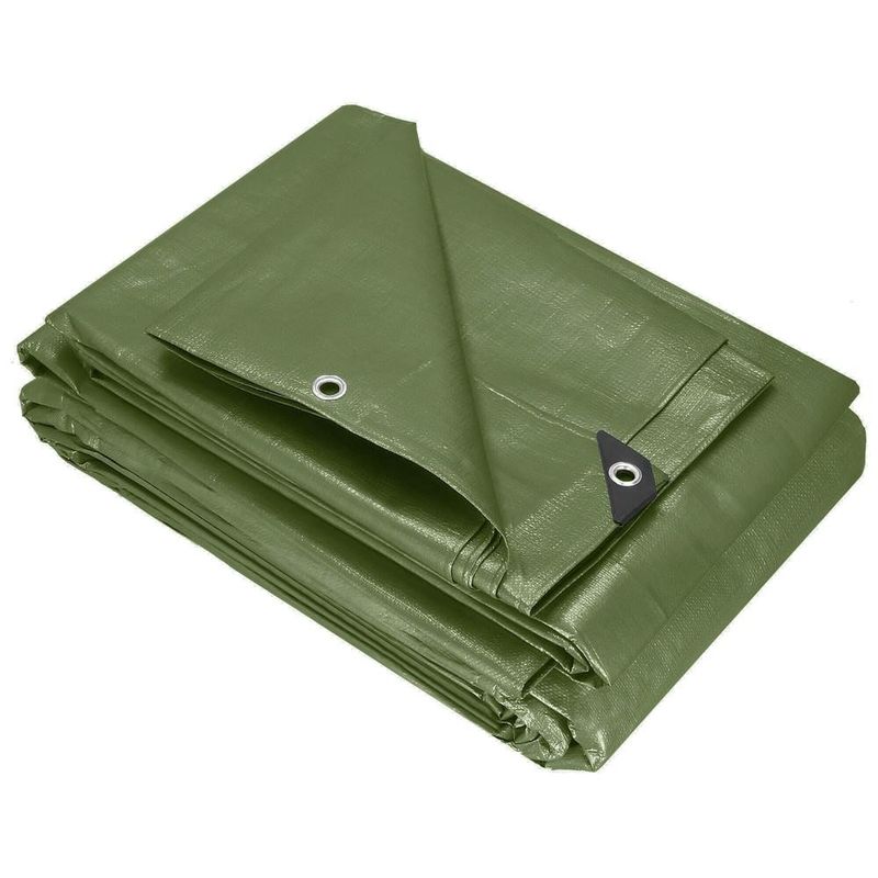 Casa si Gradina - Gradina si terasa - Mobilier exterior - Accesorii pentru gradina - Prelata din polietilena impermeabila laminata, 100g/m2, 4x5 m, verde - Infinity.ro