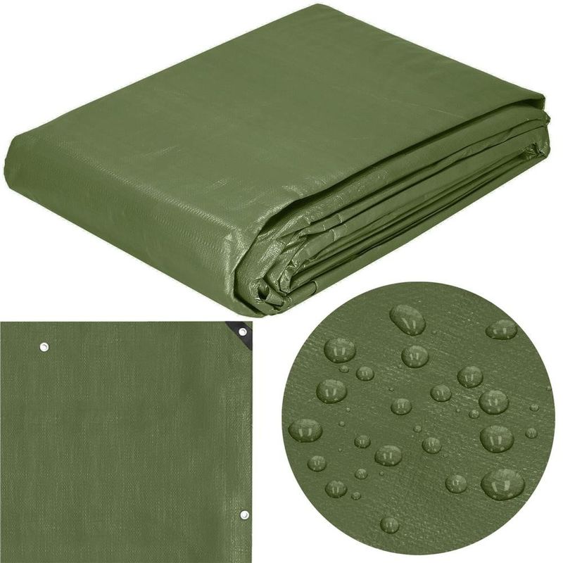 Casa si Gradina - Gradina si terasa - Mobilier exterior - Accesorii pentru gradina - Prelata din polietilena impermeabila laminata, 100g/m2, 4x5 m, verde - Infinity.ro