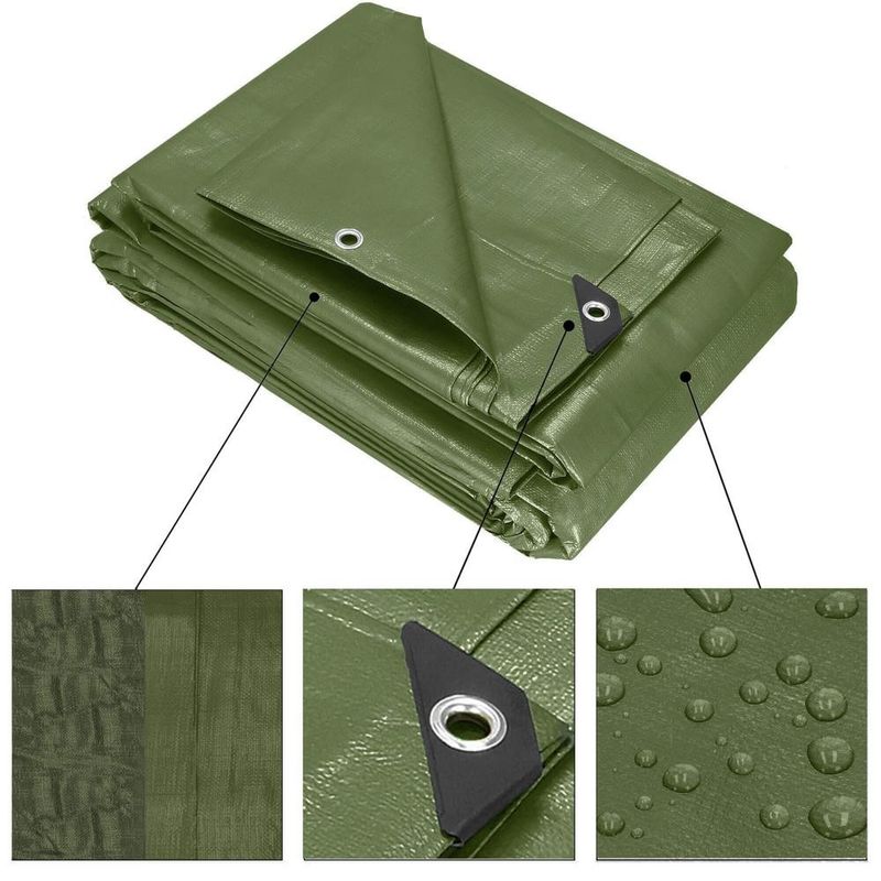 Casa si Gradina - Gradina si terasa - Mobilier exterior - Accesorii pentru gradina - Prelata din polietilena impermeabila laminata, 100g/m2, 4x5 m, verde - Infinity.ro