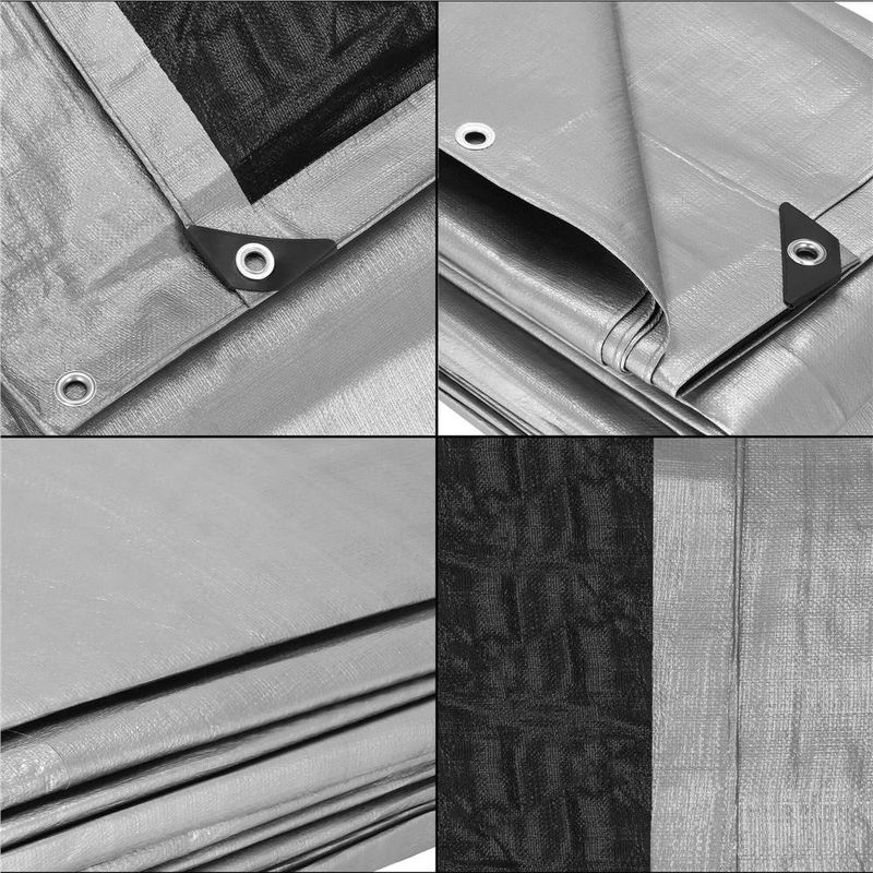 Casa si Gradina - Gradina si terasa - Mobilier exterior - Accesorii pentru gradina - Prelata din polietilena impermeabila laminata, 270g/m2, 6x8m, gri - Infinity.ro