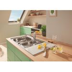 Casa si Gradina - Bucatarie si vesela - Ustensile bucatarie - Tocatoare de bucatarie - Tocator Grohe 40787L00, 490 x 240 mm, sticla, lucios, alb - Infinity.ro