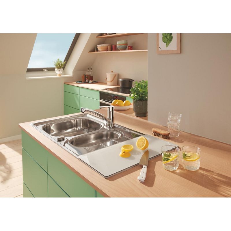 Casa si Gradina - Bucatarie si vesela - Ustensile bucatarie - Tocatoare de bucatarie - Tocator Grohe 40787L00, 490 x 240 mm, sticla, lucios, alb - Infinity.ro