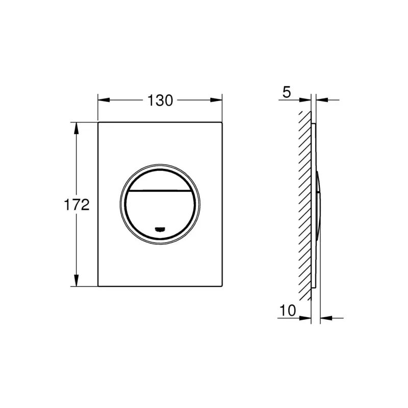 Casa si Gradina - Sanitare - Obiecte sanitare - Accesorii vase de toaleta - Clapeta WC Grohe 37601SH0, Nova Cosmo S, dubla, verticala, 172 x 130 mm, ABS, alb - Infinity.ro