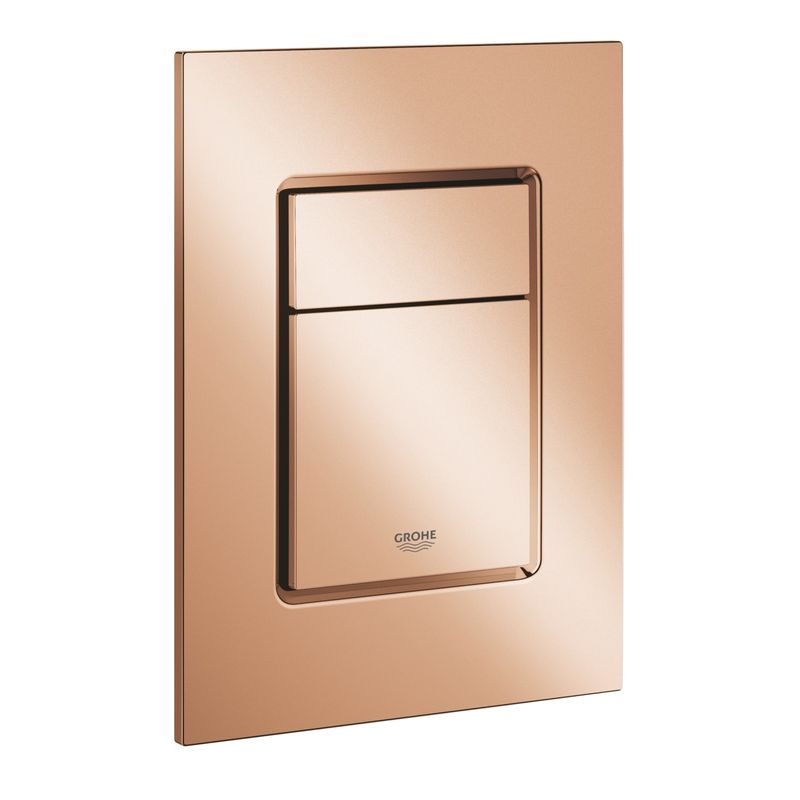 Casa si Gradina - Sanitare - Obiecte sanitare - Accesorii vase de toaleta - Clapeta actionare Grohe 37535DA0, Skate Cosmopolitan, S, dubla, 130 x 172 mm, verticala, lucios, ABS, cupru - Infinity.ro