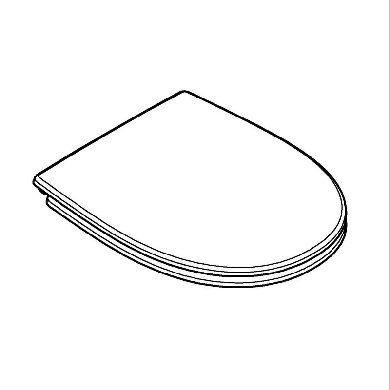Casa si Gradina - Sanitare - Obiecte sanitare - Accesorii vase de toaleta - Capac WC Grohe 112947SH00, Bau Ceramic, Slim, datasare rapida, alb - Infinity.ro