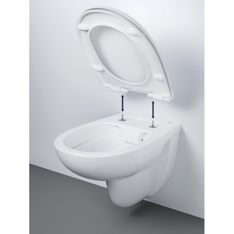 Casa si Gradina - Sanitare - Obiecte sanitare - Accesorii vase de toaleta - Capac WC Grohe 112947SH00, Bau Ceramic, Slim, datasare rapida, alb - Infinity.ro