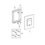 Casa si Gradina - Sanitare - Obiecte sanitare - Accesorii vase de toaleta - Clapeta WC Grohe 38732BR0, Skate Cosmo, dubla, 156 x 197 mm, verticala, anti-amprenta, ABS, mat, crom - Infinity.ro
