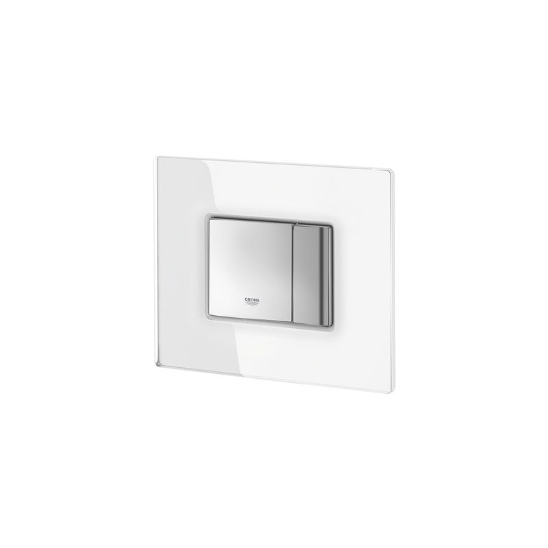 Casa si Gradina - Sanitare - Obiecte sanitare - Accesorii vase de toaleta - Clapeta WC Grohe 38845MF0, Skate Cosmo, dubla, verticala, 197 x 156 mm, sticla, crom - Infinity.ro