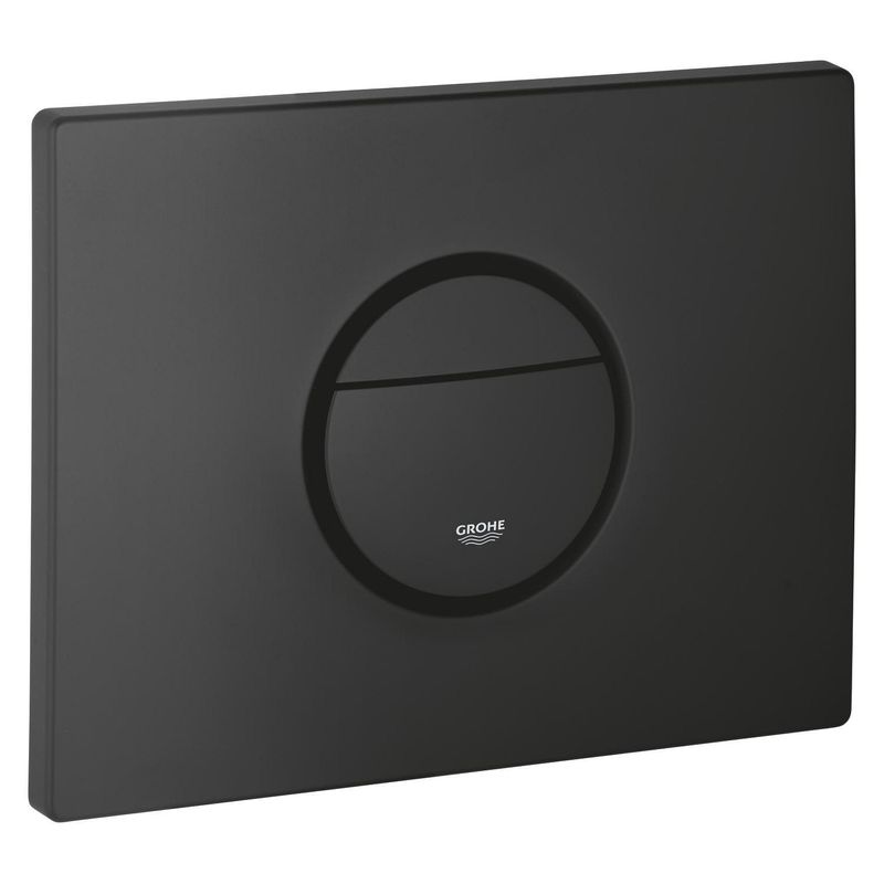 Casa si Gradina - Sanitare - Obiecte sanitare - Accesorii vase de toaleta - Clapeta WC Grohe 38765KF0, Nova Cosmopolitan, verticala, dubla, 156 x 197 mm, ABS, mat, negru - Infinity.ro