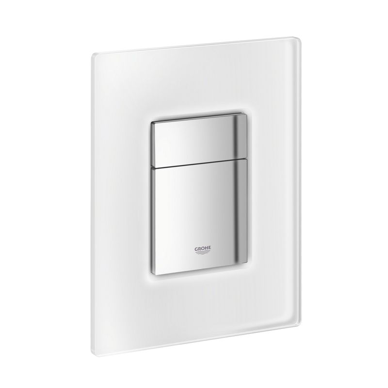 Casa si Gradina - Sanitare - Obiecte sanitare - Accesorii vase de toaleta - Clapeta WC Grohe 38845MF0, Skate Cosmo, dubla, verticala, 197 x 156 mm, sticla, crom - Infinity.ro