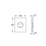 Casa si Gradina - Sanitare - Obiecte sanitare - Accesorii vase de toaleta - Clapeta WC Grohe 38765KF0, Nova Cosmopolitan, verticala, dubla, 156 x 197 mm, ABS, mat, negru - Infinity.ro