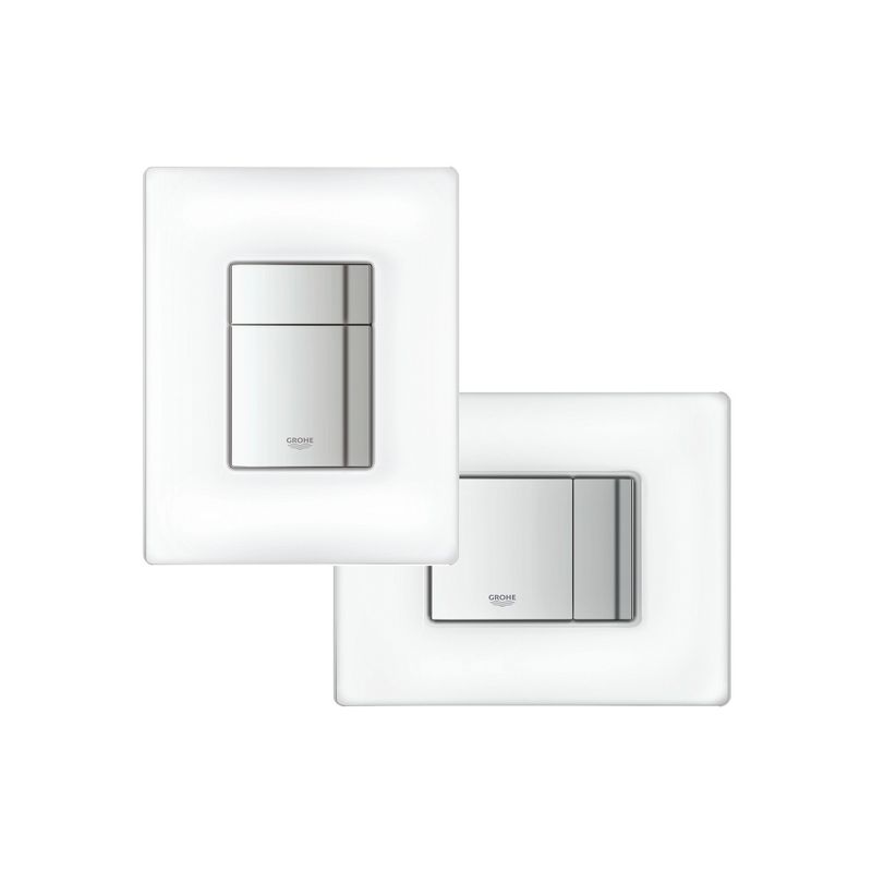 Casa si Gradina - Sanitare - Obiecte sanitare - Accesorii vase de toaleta - Clapeta WC Grohe 38845MF0, Skate Cosmo, dubla, verticala, 197 x 156 mm, sticla, crom - Infinity.ro