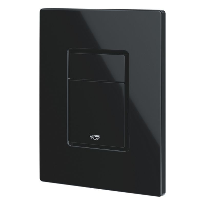 Casa si Gradina - Sanitare - Obiecte sanitare - Accesorii vase de toaleta - Clapeta WC Grohe 38732KV0, Skate Cosmo, dubla, verticala, 197 x 156 mm, ABS, lucios, negru - Infinity.ro