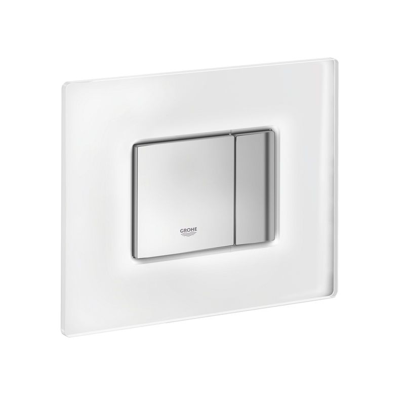 Casa si Gradina - Sanitare - Obiecte sanitare - Accesorii vase de toaleta - Clapeta WC Grohe 38845MF0, Skate Cosmo, dubla, verticala, 197 x 156 mm, sticla, crom - Infinity.ro