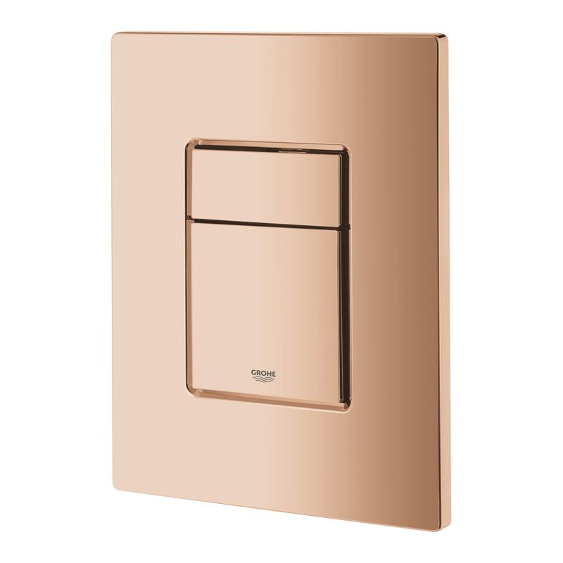 Casa si Gradina - Sanitare - Obiecte sanitare - Accesorii vase de toaleta - Clapeta WC Grohe 38732DA0, Skate Cosmopolitan, dubla, reversibila, 156 x 197 mm, plastic, lucios, cupru - Infinity.ro