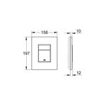 Casa si Gradina - Sanitare - Obiecte sanitare - Accesorii vase de toaleta - Clapeta WC Grohe 38732KV0, Skate Cosmo, dubla, verticala, 197 x 156 mm, ABS, lucios, negru - Infinity.ro